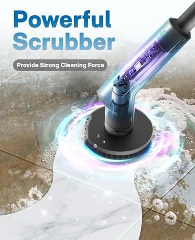 HOTO Cordless Electric Spin Scrubber, 6 Brush Heads, for Bathroom, Tile - Image 5