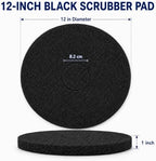 437.071 Floor Scrubber Pads, 12" Diameter Black - Image 2