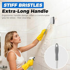 3 Pack Heavy Duty Scrub Brush Set for Household Use, Long Scrub Brush, Handheld Scrub Brush, and Crevice Brush with a Scraper Head for Cleaning Bathroom, Tile, Grout, Tub, Floor, Sink - Image 5