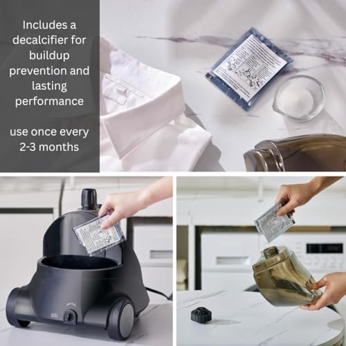 SALAV GS18-DJ Standing Garment Steamer with Roll Wheels for Easy Movement, 1.8L Water Tank for 1 Hour Continuous Steaming, Adjustable Pole for Storage, Includes Descaler Packet, 1500 watts - Image 6