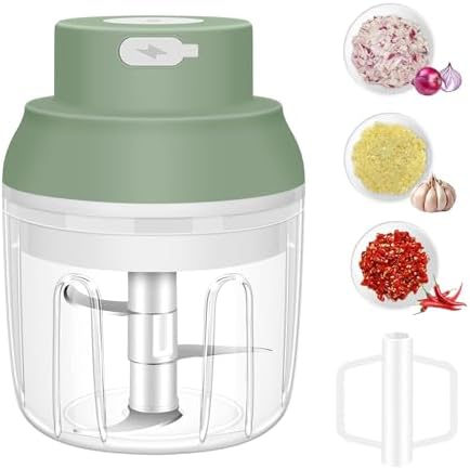 Electric Garlic Chopper, 250ML Garlic Mincer with Egg Beater by Hviww