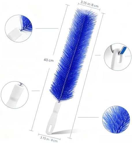 Bendable Microfiber Head,Reusable Dust Remover，Fan Cleaning Brush Washable and Reusable; Suitable for Ceiling Fan Blades, Blinds, Air Conditioner Vents, and Car Interiors (Blue-4pcs) - Image 7