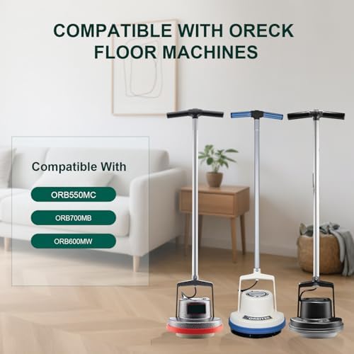 Commercial 12 Inch Floor Machines Pads Compatible with Oreck Orbiter Floor Machine 437053: Microfiber Carpet Bonnet Floor Buffer Polish Cleaning Pads - Image 2