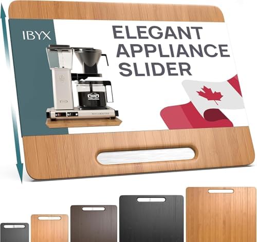 Ibyx Appliance Slider, Sliding Tray for Coffee Maker, 13x10.5 in, Natural by Ibyx