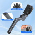 Upgraded Electric Grill Brush, Cordless Rechargeable Grill Cleaning Brush with Adjustable Angle, Stainless Steel Brush Head, 3-Speed Power, 90-Min Runtime, Waterproof Cleaner for BBQ Grates (Gray) - Image 5