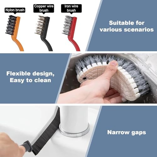 15 Pcs Window Groove Cleaning Brush Tool, Door Window Track Cleaner Groove Gap Cleaning Tools Crevice Cleaning Brush Gap Scrub Brush for Shutter Sliding Door Keyboard Tile Lines Sill Car Vents - Image 5