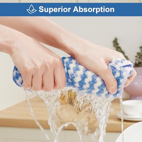 JOYMOOP Microfiber Cleaning Cloth, 18 Piece Set, Small, Blue - Image 3