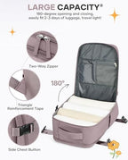 Travel Backpack Carry On Flight Aapproved Personal Item Travel Bag Mochila De Viaje Travel Backpack For Men Spirit Airlines Personal Item Bag 18x14x8 Carry On Backpack For Airplanes Lotus Root Pink - Image 5