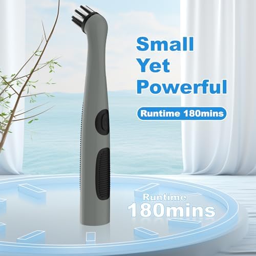 SOARING Rechargeable Electric Cleaning Brush with 4 in 1 Multiple Brush Heads,Indoor Household Cordless Motorized Brush for Bathroom Toilet Kitchen Tile Crevice (Gray & Black) - Image 3