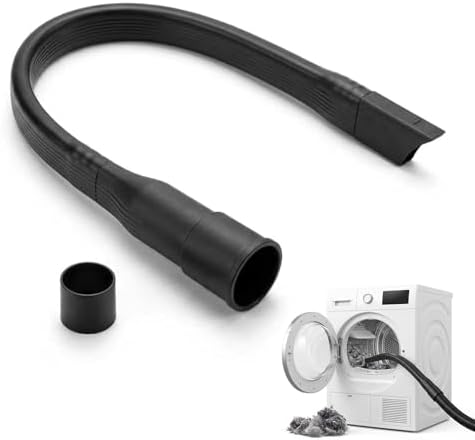25" Flexible Vacuum Crevice Tool Attachment, Long Flat Slot Nozzle with Cleaning Brush Kit, Fits All 1-1/4" (32mm) & 1-3/8" (35mm) Vacuum Hoses, Ideal for Dryer Lint, Under Appliances, by Unknown