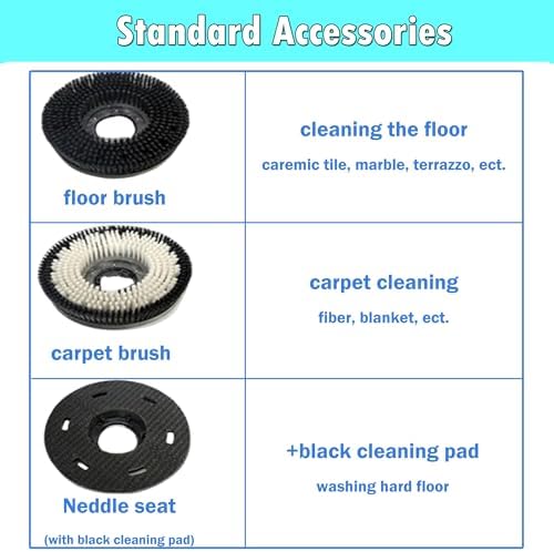 INTSUPERMAI Floor Scrubber Buffer 18" Commercial Floor Polisher Heavy Duty Single Pad Tile Scrubber Industrial Floor Polisher Buffer Machine 175rpm/min 110V - Image 4
