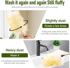 Natural Lambswool Duster 20 Inch Handheld with Wooden Handle Duster Dusting Tool for Blinds Electronics Furniture Delicate Surfaces (2Pcs) - Image 5