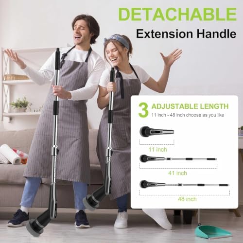 Dreazu Pro Electric Spin Scrubber, 10-in-1 Cleaning Brush with Retractable Handle, 44 lbs High Torque Variable Speed Shower Scrubber for Bathroom, Kitchen, Tile Floors, Bathtub, Toilet & Car - Image 2