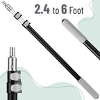 Bates- ‎Telescoping Pole, 2.4 to 6 Ft Long, Black & Gray, Paint Roller Extension Pole for Painting - Image 2