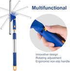 14" Window Cleaning Tool, All-Purpose Extendable Window Squeegee with 2 Blades and Stainless Steel Pole, Shower Squeegee for Glass Doors,Shower Doors, Windows, Bathroom and Car Windshields - Image 4