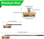 Pizza Oven Brush with Scraper,Grill Brush, Pizza Brush for Pizza Oven, 47.2 Inch Long Handle, Detachable Swivel Head Adjustable for Pizza Oven - Image 2