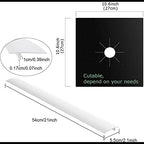 Stove Covers, Gas Stove Liners, MSDADA 8 Pcs 10.6" x 10.6" Black Gas Stove Protectors with 2 Pcs 21” White Stove Gap Covers, 0.2 mm Double Thickness, Reusable, Non-Stick, Easy to Clean - Image 2