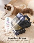 Mattress Vacuum Cleaner with 275nm UV-C Light & 149℉ Heat, 16Kpa Powerful Suction Bed Vacuum for Pet Hair & Dander, Smart Dust Sensor, Anion & Aromatherapy, Corded for Bed, Sofa, Couch, Purple - Image 2