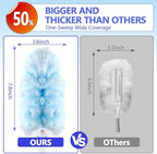 Heavy Duty Duster Refills for Swiffer Duster (40 Count) | 360° Unscented Disposable Multisurface Dusters with 1 Handle- for Home, Blinds, Fans & Corners, Blue - Image 5