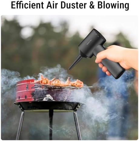 Small Car Vacuum Cleaner Cordless Portable& Rechargeable Air Duster Black - Image 3