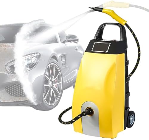 Commercial Steam Cleaner 3000W Heavy Duty - 3.5L Tank, 230°F High Temp Steam for Restaurant Kitchen, Lightweight Steamer with Safety Lock, Used for car & kitchen cleaning (Yellow Standard) by Unknown