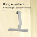 dancemoon JustHang Shower Squeegee with Built-in Hook, 10-Inch Gray - Image 3