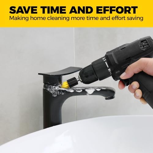 Holikme 6pcs Drill Brush Multi-Purpose & Grout Head,Crevice Cleaning Brush - Image 7