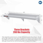 DuraSteel Stainless Steel Wall Shelf - 60" Wide x 12" Deep Commercial Grade - NSF Certified - Industrial Appliance Equipment (Restaurant, Bar, Home, Kitchen, Laundry, Garage and Utility Room) - Image 3