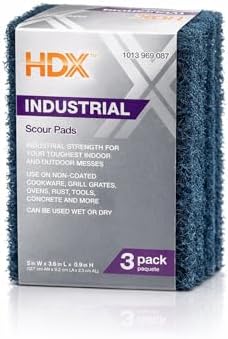Industrial Scour Pads, for Cookware, Grill Grates, Ovens, Rust, Tools, Wet or Dry Use (Pack of 3) by Unknown
