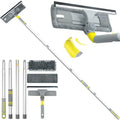 JEHONN Window Cleaning Squeegee Kit, 64 inches Tall Professional Shower Glass Washing Equipment, 3 in 1 Wall Cleaner Duster with Extension Pole for Home Indoor Outdoor Mirror Car Windshield by JEHONN