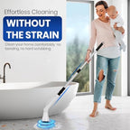 Electric Spin Scrubber – 8-in-1 Cordless Power Scrubber with 8 Brush Heads & Extendable Handle – Rechargeable Cleaning Brush for Bathroom, Shower, Tile, Grout, Tub & Floor - Image 2