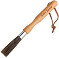 Redecker Natural Pig Bristle Espresso Maker Brush with Oiled Beechwood Handle, Narrow Brush Head Reaches Tight Spaces, Hanging Loop for Storage, 8 inches, Made in Germany by Redecker
