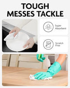 Fantasticlean Microfiber Cleaning Cloth Roll- 30 Sheets, 12" x 12" (White) - Image 4