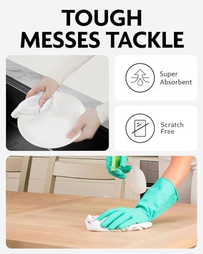 Fantasticlean Microfiber Cleaning Cloth Roll- 30 Sheets, 12" x 12" (White) - Image 4