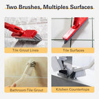 Foxtrot Living Grout Brush with Long Handle and Scrubber, Telescopic - Image 5