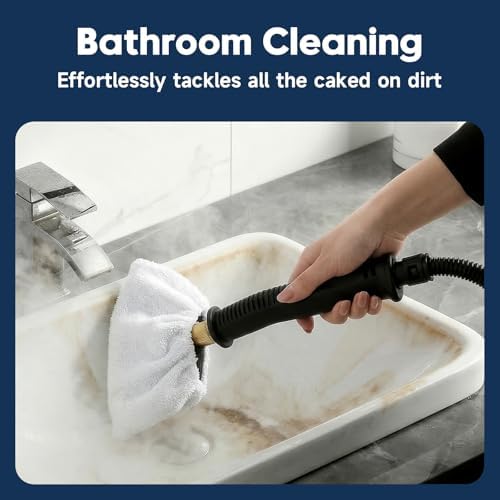 KEROMEE Steam Cleaner, 1500W High Pressure Steamer with 1.27Qt Tank, 15s Fast Heat, 6-Level Adjustable Steam, Portable Machine with 15pcs Kit for Dirt, Grease, Grout, Tile, Floor, Car Detailing - Image 5