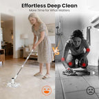 Electric Spin Scrubber – 5-Hour Battery, 6 Brush Heads, No Bending with 47" Extendable Handle, Cordless Power Scrubber for Bathroom Shower Bathtub Tile Kitchen Floor - Image 2