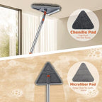 UIMO Wall Cleaner Mop with 94" Long Handle, Triangle Head Scrubber - Image 3