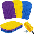 3 Pcs Reusable Duster Refills Washable Pads, Yellow, Blue, Purple by Zubebe