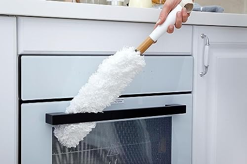 Full Circle Wash & Dry Fluffy Microfiber Duster, Blinds, Furniture - White - Image 5