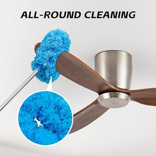 DRQ Ceiling Fan Cleaner Duster with 13-81 in Extension Pole, Blue, 2 Pack - Image 3