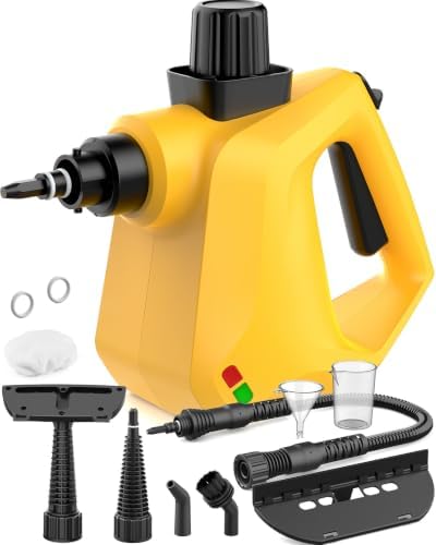 Steam Cleaner, Powerful Pressurized Handheld Steam Cleaner for Home, Multi-Surface Portable Steamer for Deep Cleaning Kitchen Grease, Bathroom, Car, Upholstery, Floor, Grout & Tile by Golahead