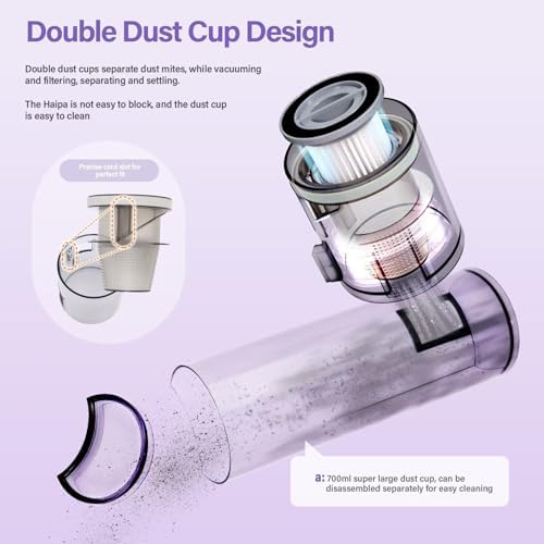 Mattress Vacuum Cleaner uv sanitizing, 16kpa Mattress Vacuum Cleaner Powerful Suction, Handheld Couch Cleaner Machine Deep Cleaner for Bed Cleaning, Sheet, Fabric Sofa Vacuuming - Image 3