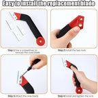 Blulu 11 Pcs Grout Float Set, Rubber Float, 6 Sponges, Angled Saw, Red - Image 3