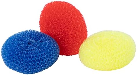 Nylon Scouring Pads-Dish Scrubber, for Dishes, Pots, and Stoves, Durable Mesh Scourers, for Tough Cleaning. Nylon Dish Scrubbers, Pack of 4, Assorted Colors, By Superio - Image 2