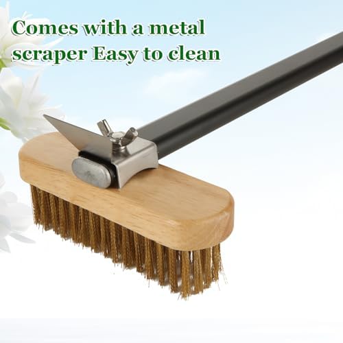 Pizza Oven Brush with Scraper,Grill Brush, Pizza Brush for Pizza Oven, 47.2 Inch Long Handle, Detachable Swivel Head Adjustable for Pizza Oven - Image 5