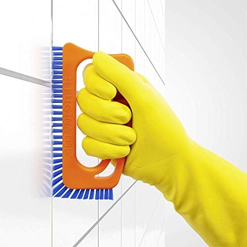 Fuginator Scrub Brush for Tile and Grout: Stiff Nylon Bristle Scrubbing Brush - Bathtub and Shower Scrubber for Floor Joints and Tile Seams - Cleaning Brush (White/Green) - Image 2