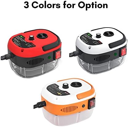 2500W Handheld Steam Cleaner High Temperature Pressurized Steam Cleaning Machine Portable Car Steamer with Brush Heads (Orange) - Image 3