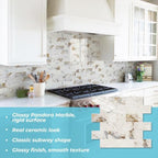STICKGOO 10-Sheets Peel and Stick Backsplash, Glossy Pandora - Image 2