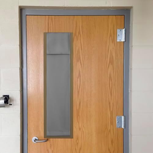 NICETOWN Silver Grey Classroom Door Window Cover, Lockdown Shade by NICETOWN